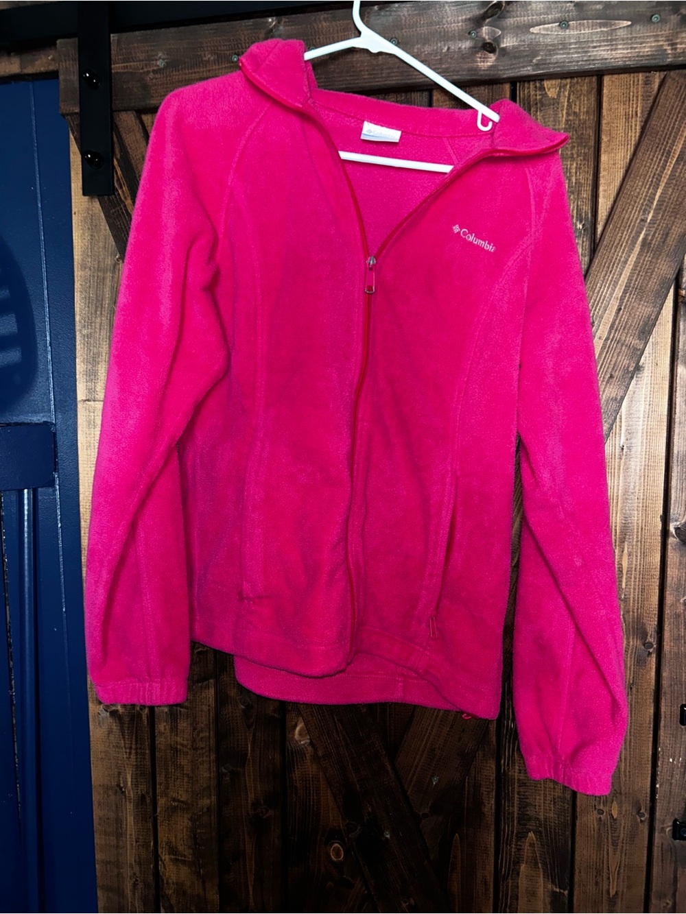 Columbia Kids Bright Pink Full-Zip Fleece Hoodie
